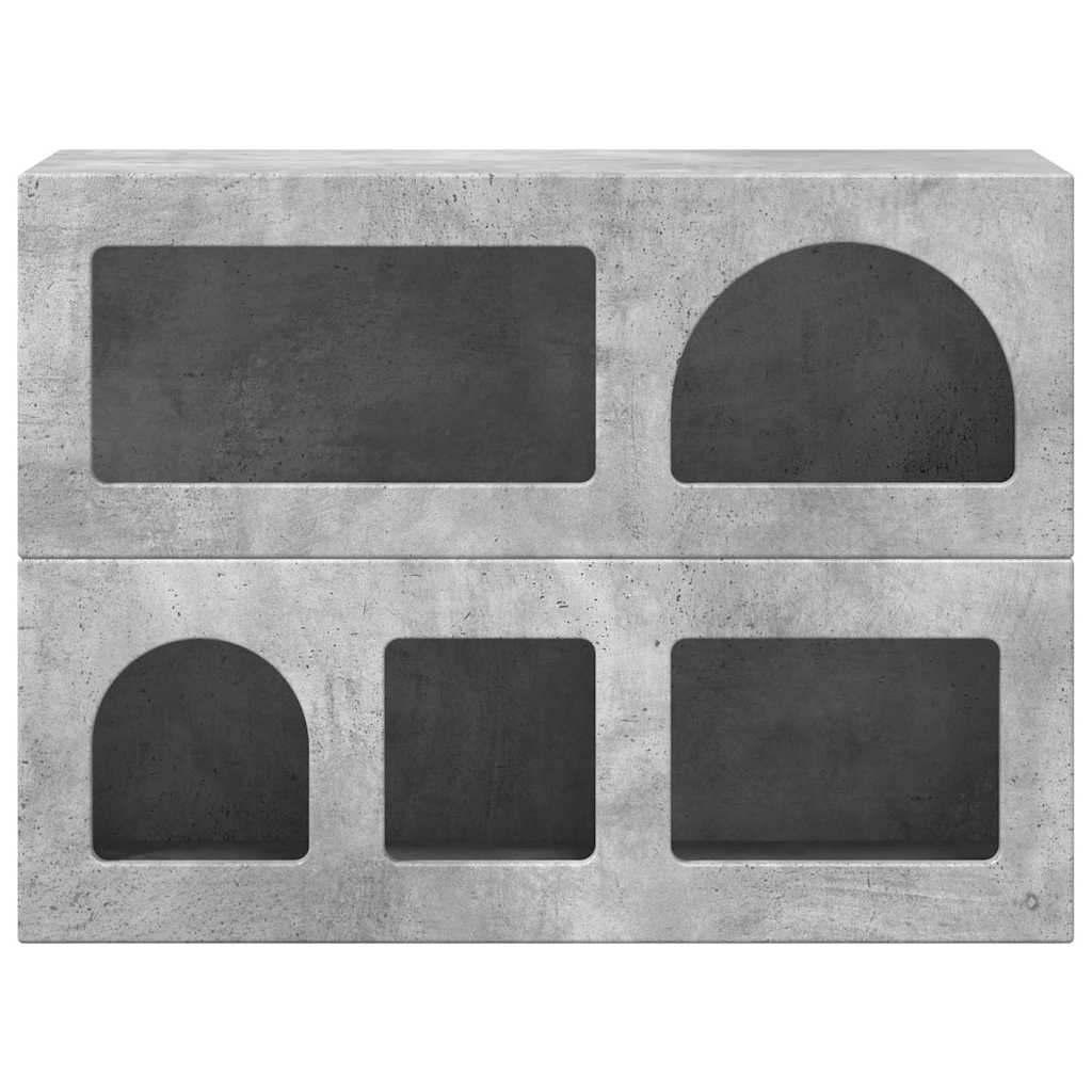 Dressoir Beton Grijs 80,5 x 35 x 59 cm Bewerkt hout is nu te koop bij PeponiXL, paradijselijk wonen!