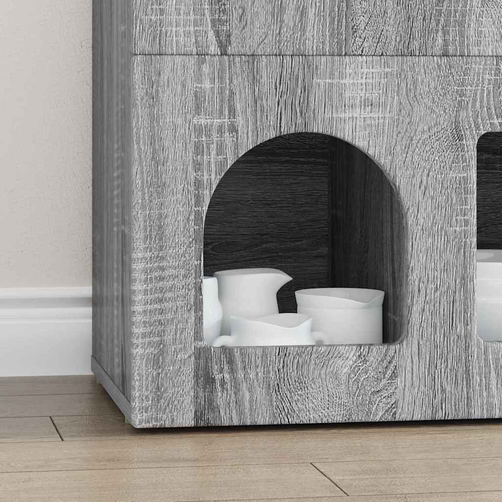Dressoir Grijs Sonoma 80,5 x 35 x 59 cm Bewerkt hout is nu te koop bij PeponiXL, paradijselijk wonen!