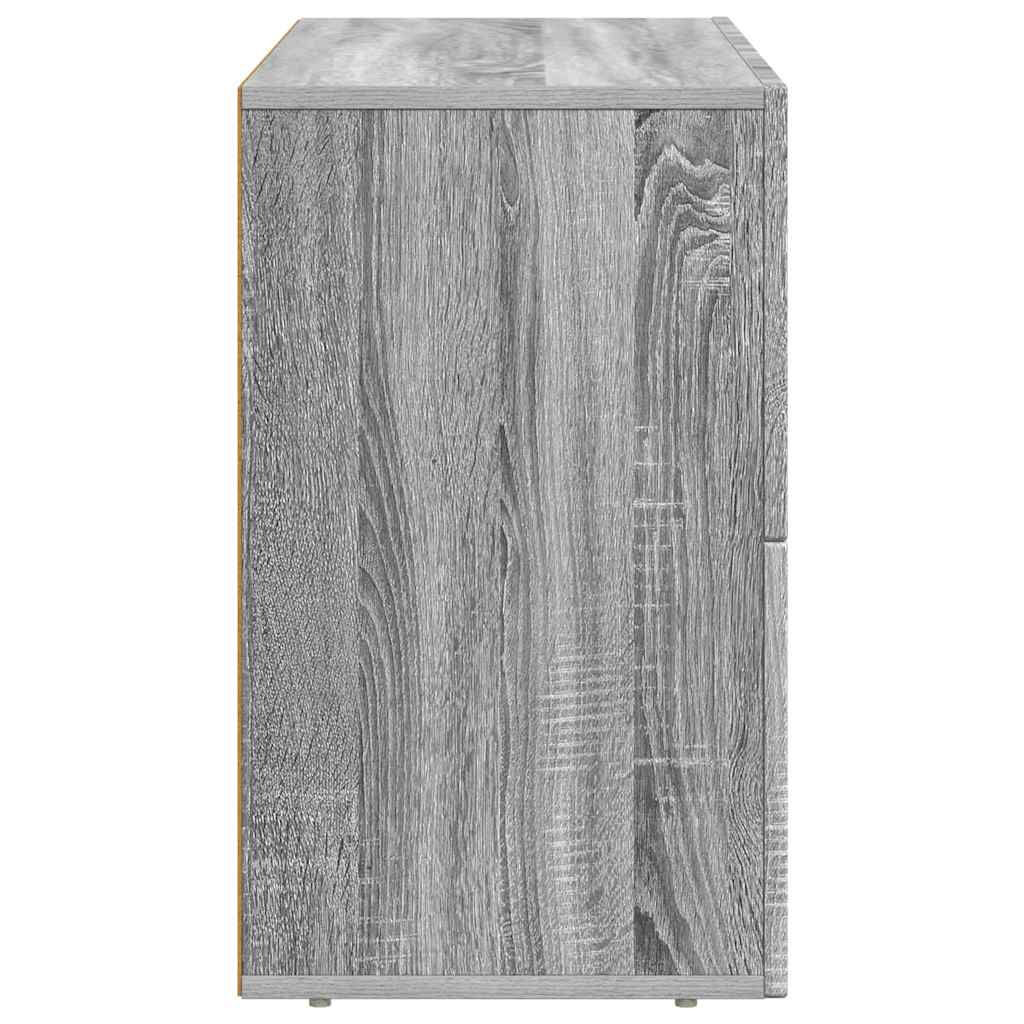 Dressoir Grijs Sonoma 80,5 x 35 x 59 cm Bewerkt hout is nu te koop bij PeponiXL, paradijselijk wonen!