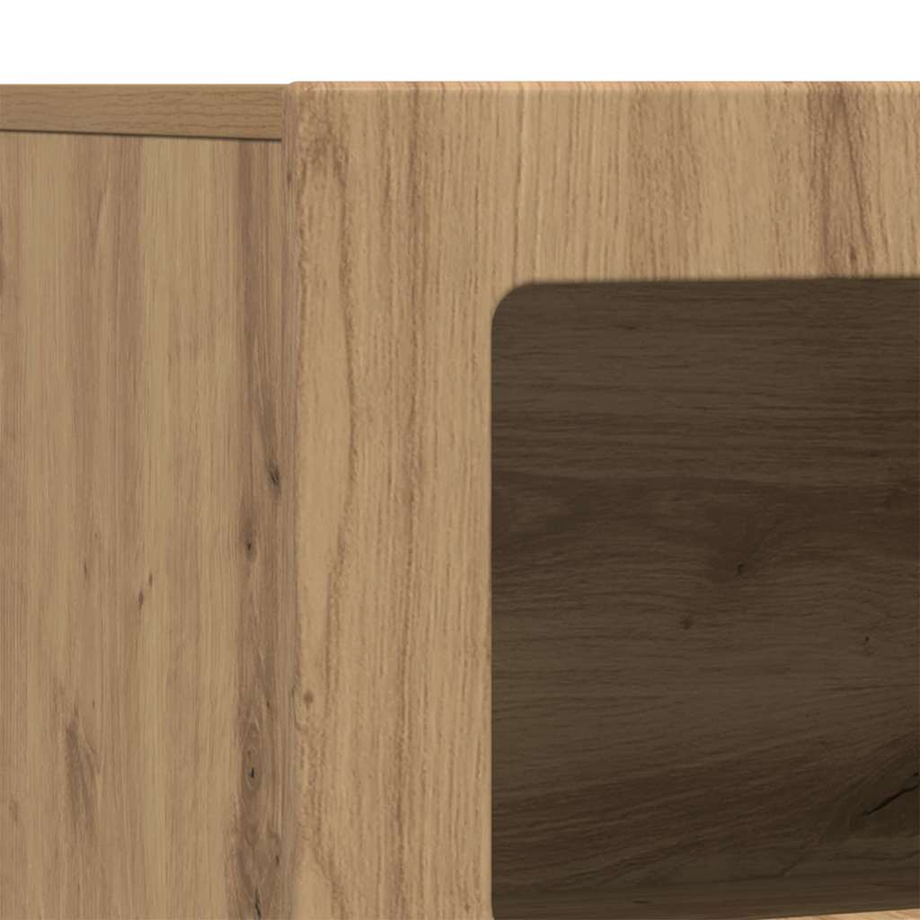 Dressoir Artisan Eiken 80,5 x 35 x 59 cm Bewerkt hout is nu te koop bij PeponiXL, paradijselijk wonen!