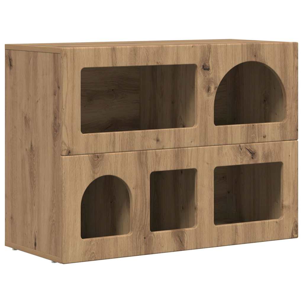 Dressoir Artisan Eiken 80,5 x 35 x 59 cm Bewerkt hout is nu te koop bij PeponiXL, paradijselijk wonen!
