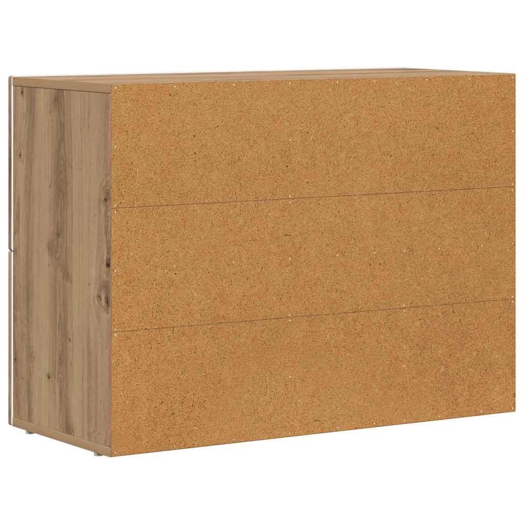 Dressoir Artisan Eiken 80,5 x 35 x 59 cm Bewerkt hout is nu te koop bij PeponiXL, paradijselijk wonen!