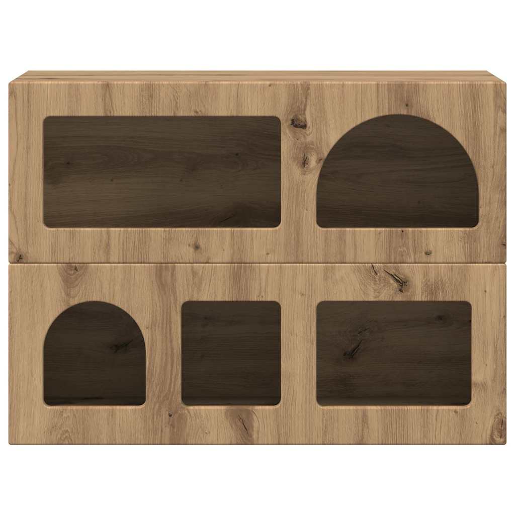 Dressoir Artisan Eiken 80,5 x 35 x 59 cm Bewerkt hout is nu te koop bij PeponiXL, paradijselijk wonen!