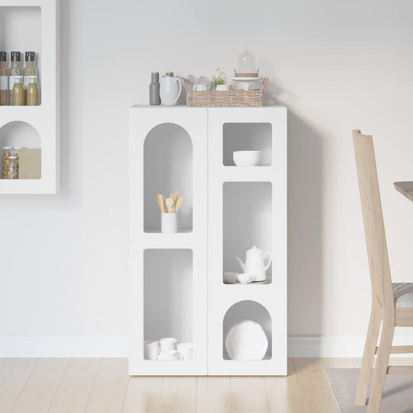 Dressoir Wit 59 x 35 x 100,5 cm Bewerkt hout is nu te koop bij PeponiXL, paradijselijk wonen!