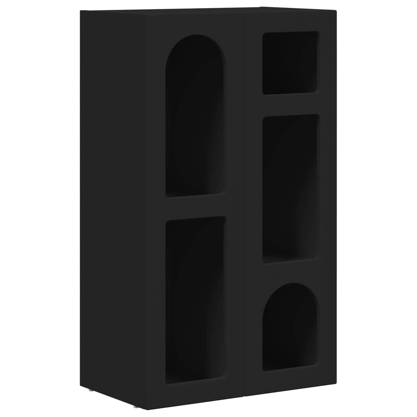 Dressoir Zwart 59 x 35 x 100,5 cm Bewerkt hout is nu te koop bij PeponiXL, paradijselijk wonen!