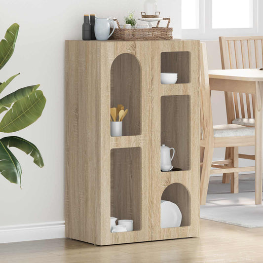 Dressoir Sonoma Eiken 59 x 35 x 100,5 cm Bewerkt hout is nu te koop bij PeponiXL, paradijselijk wonen!