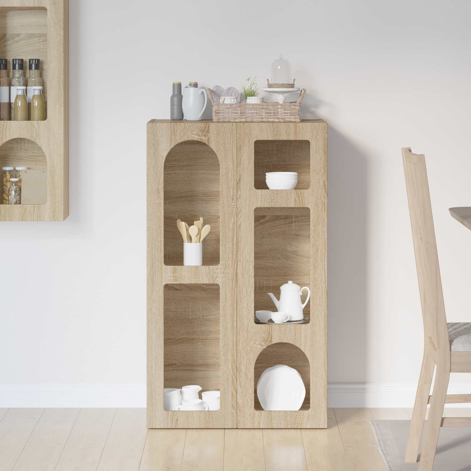 Dressoir Sonoma Eiken 59 x 35 x 100,5 cm Bewerkt hout is nu te koop bij PeponiXL, paradijselijk wonen!