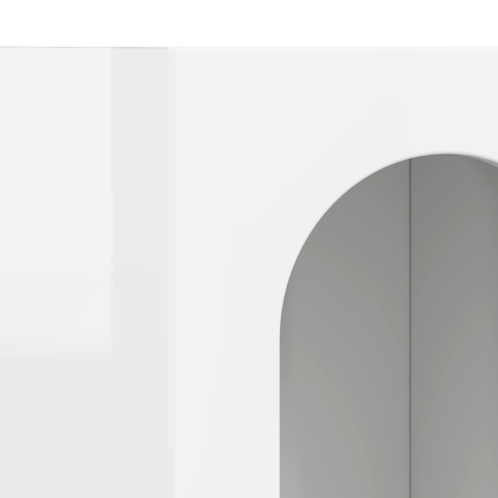 Dressoir Hoogglans wit 59 x 35 x 100,5 cm Bewerkt hout is nu te koop bij PeponiXL, paradijselijk wonen!