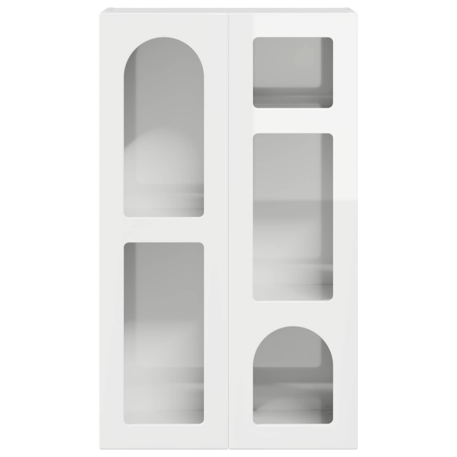 Dressoir Hoogglans wit 59 x 35 x 100,5 cm Bewerkt hout is nu te koop bij PeponiXL, paradijselijk wonen!