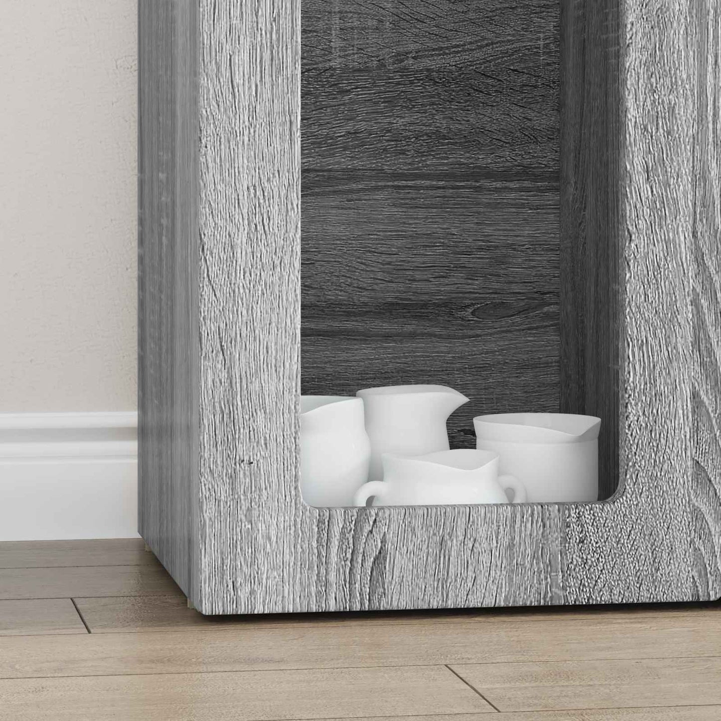 Dressoir Grijs Sonoma 59 x 35 x 100,5 cm Bewerkt hout is nu te koop bij PeponiXL, paradijselijk wonen!