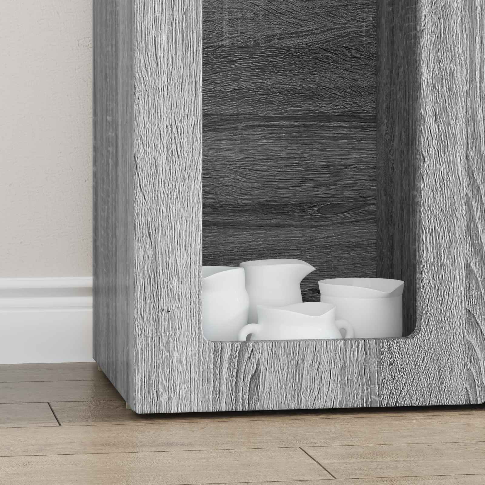 Dressoir Grijs Sonoma 59 x 35 x 100,5 cm Bewerkt hout is nu te koop bij PeponiXL, paradijselijk wonen!