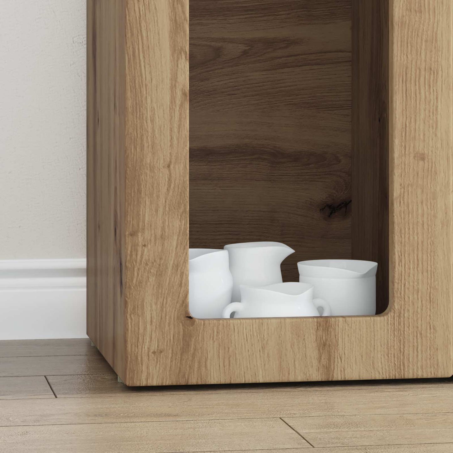 Dressoir Artisan Eiken 59 x 35 x 100,5 cm Bewerkt hout is nu te koop bij PeponiXL, paradijselijk wonen!