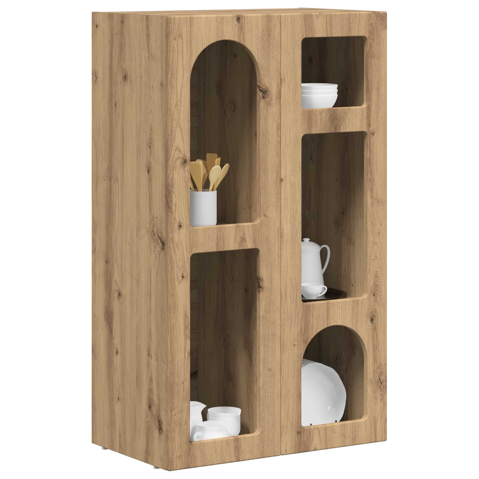 Dressoir Artisan Eiken 59 x 35 x 100,5 cm Bewerkt hout is nu te koop bij PeponiXL, paradijselijk wonen!