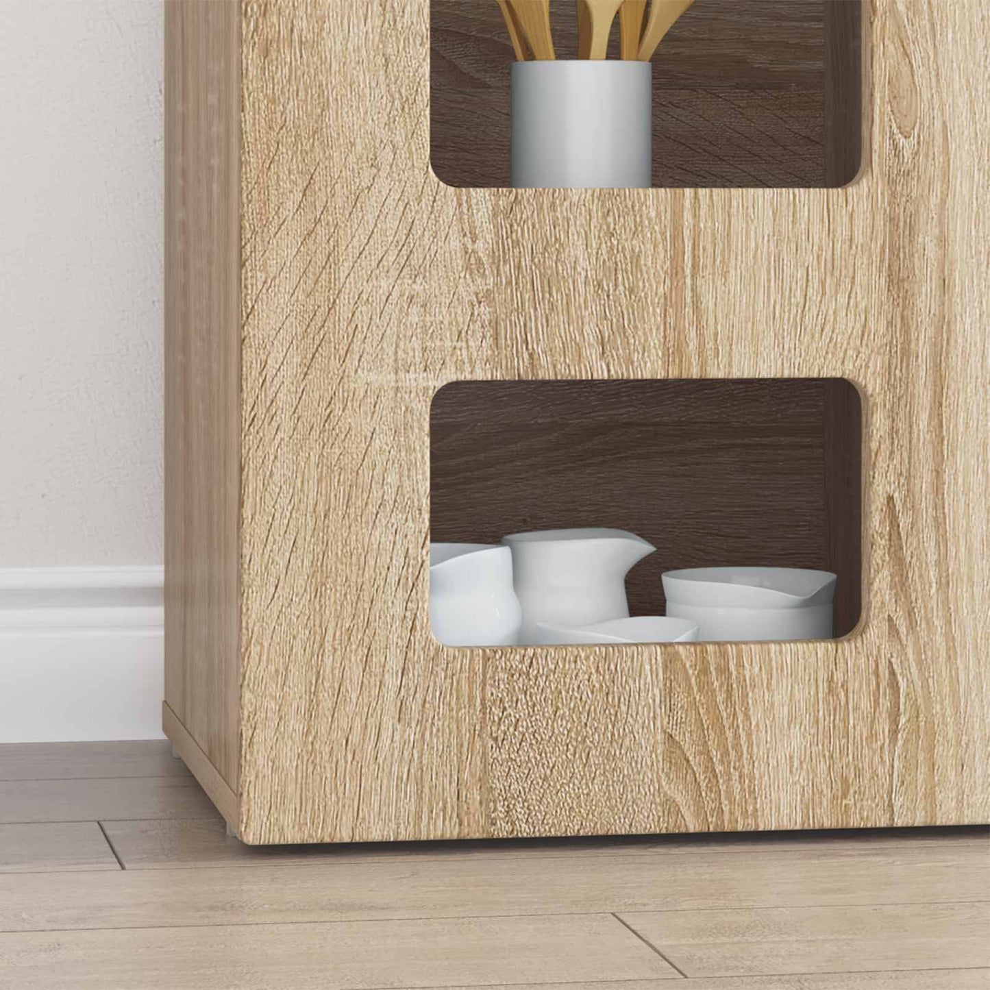 Dressoir Sonoma Eiken 100 x 35 x 59 cm Bewerkt hout is nu te koop bij PeponiXL, paradijselijk wonen!