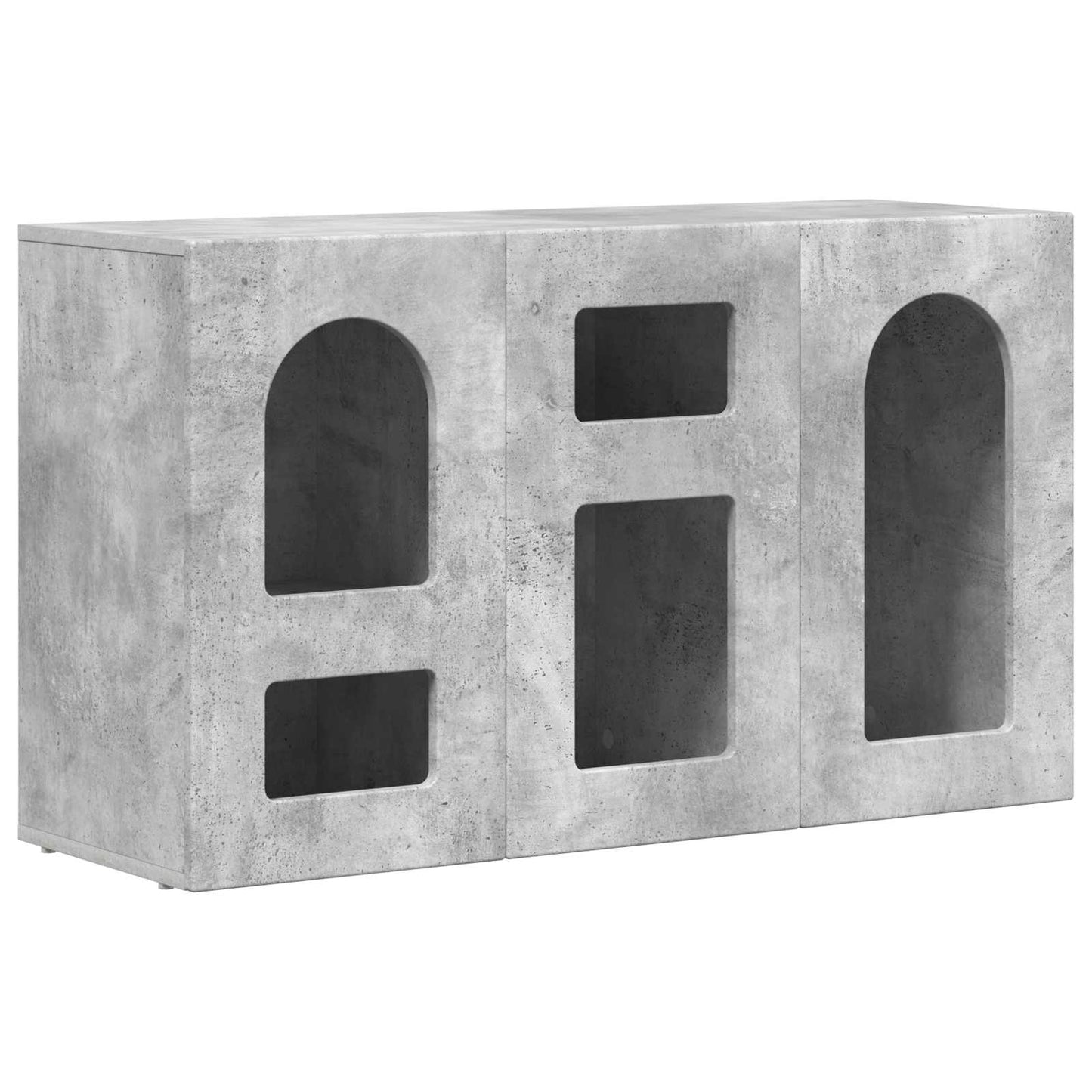 Dressoir Beton Grijs 100 x 35 x 59 cm Bewerkt hout is nu te koop bij PeponiXL, paradijselijk wonen!
