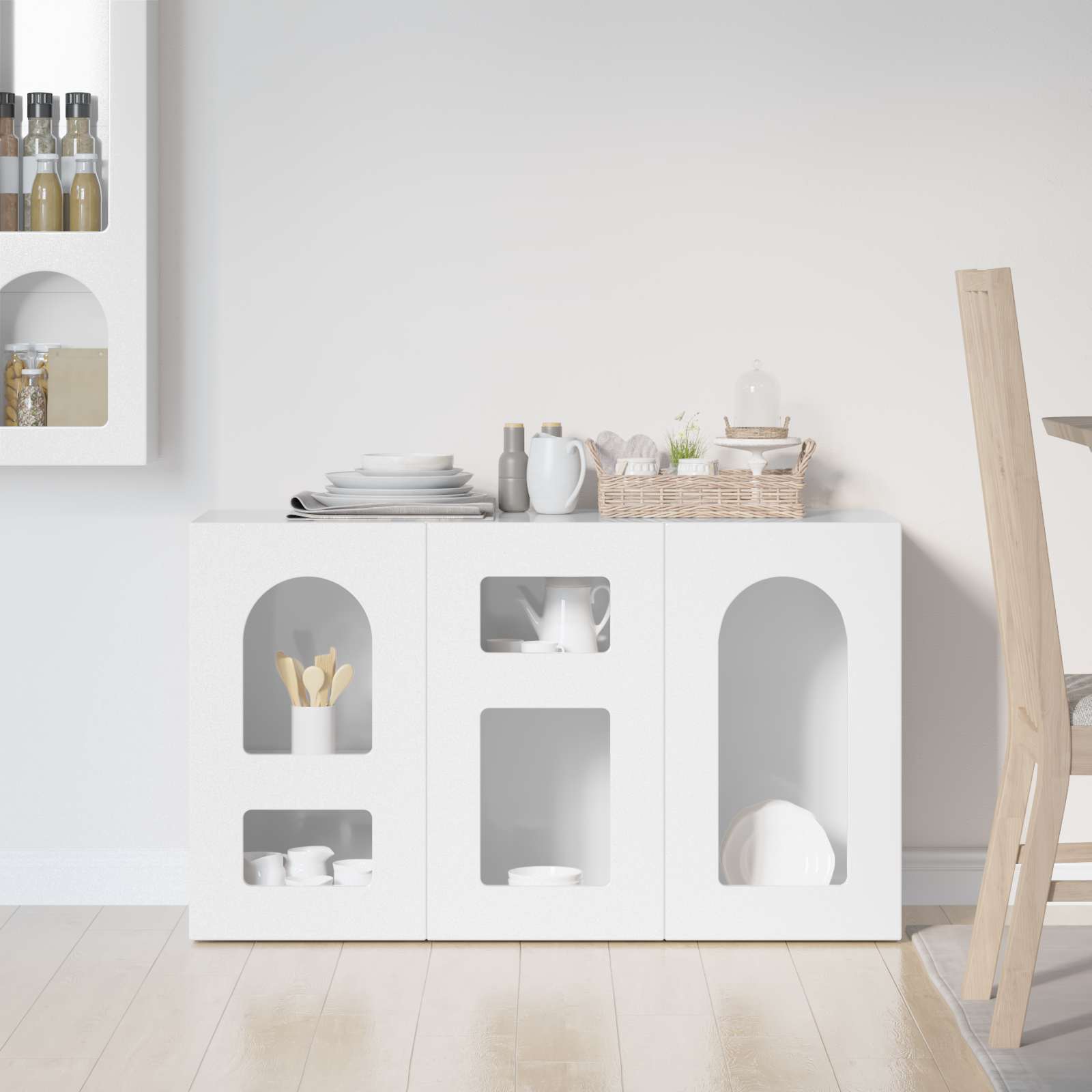 Dressoir Hoogglans wit 100 x 35 x 59 cm Bewerkt hout is nu te koop bij PeponiXL, paradijselijk wonen!