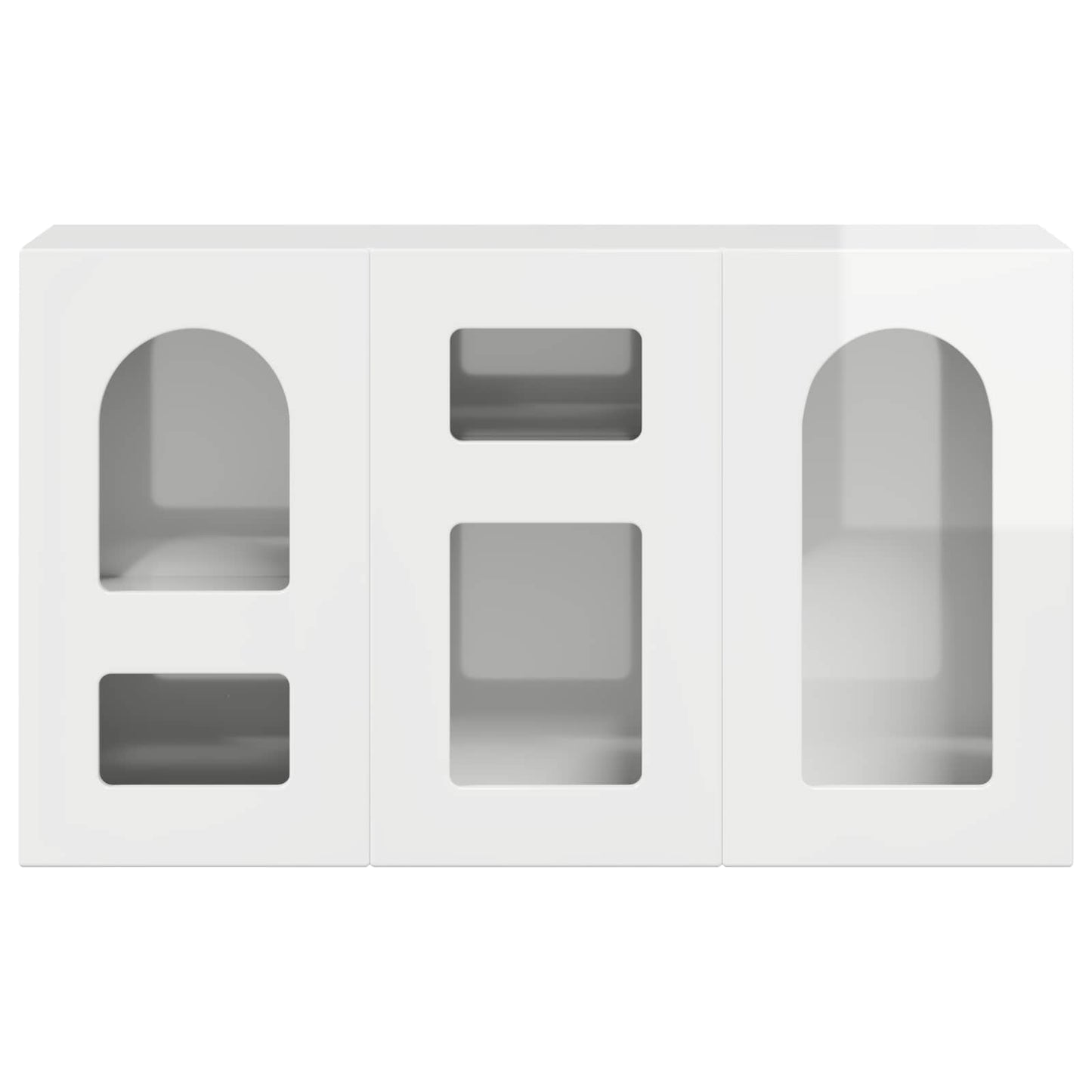 Dressoir Hoogglans wit 100 x 35 x 59 cm Bewerkt hout is nu te koop bij PeponiXL, paradijselijk wonen!