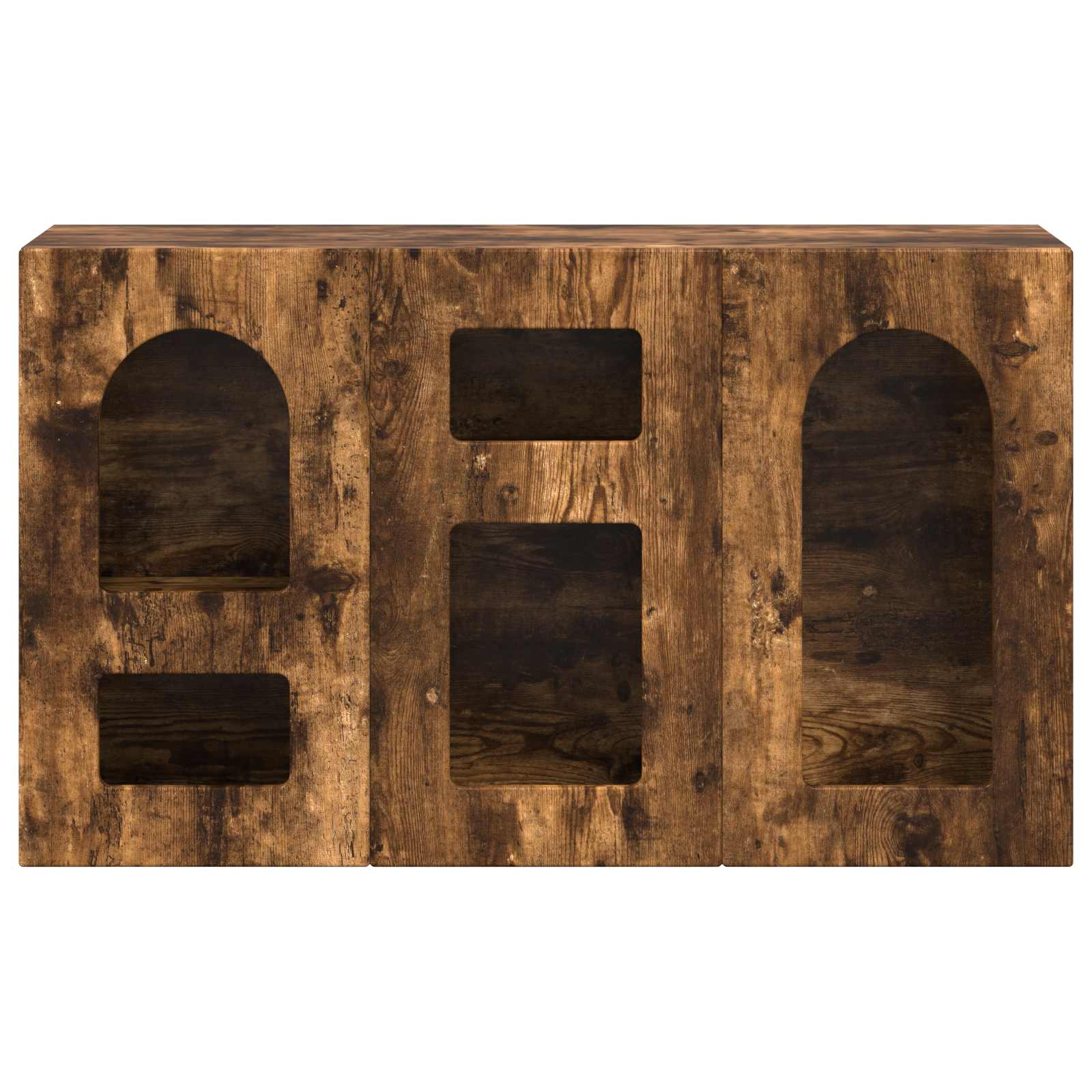 Dressoir Gerookt eiken 100 x 35 x 59 cm Bewerkt hout is nu te koop bij PeponiXL, paradijselijk wonen!