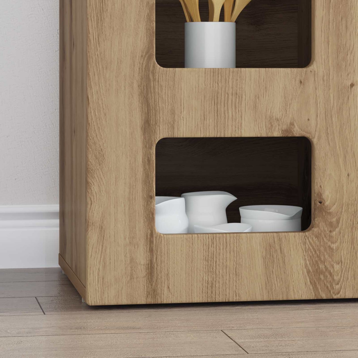 Dressoir Artisan Eiken 100 x 35 x 59 cm Bewerkt hout is nu te koop bij PeponiXL, paradijselijk wonen!