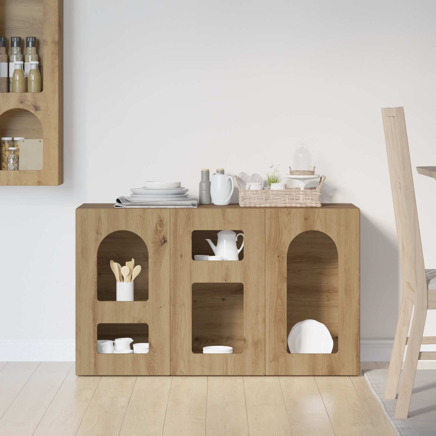 Dressoir Artisan Eiken 100 x 35 x 59 cm Bewerkt hout is nu te koop bij PeponiXL, paradijselijk wonen!