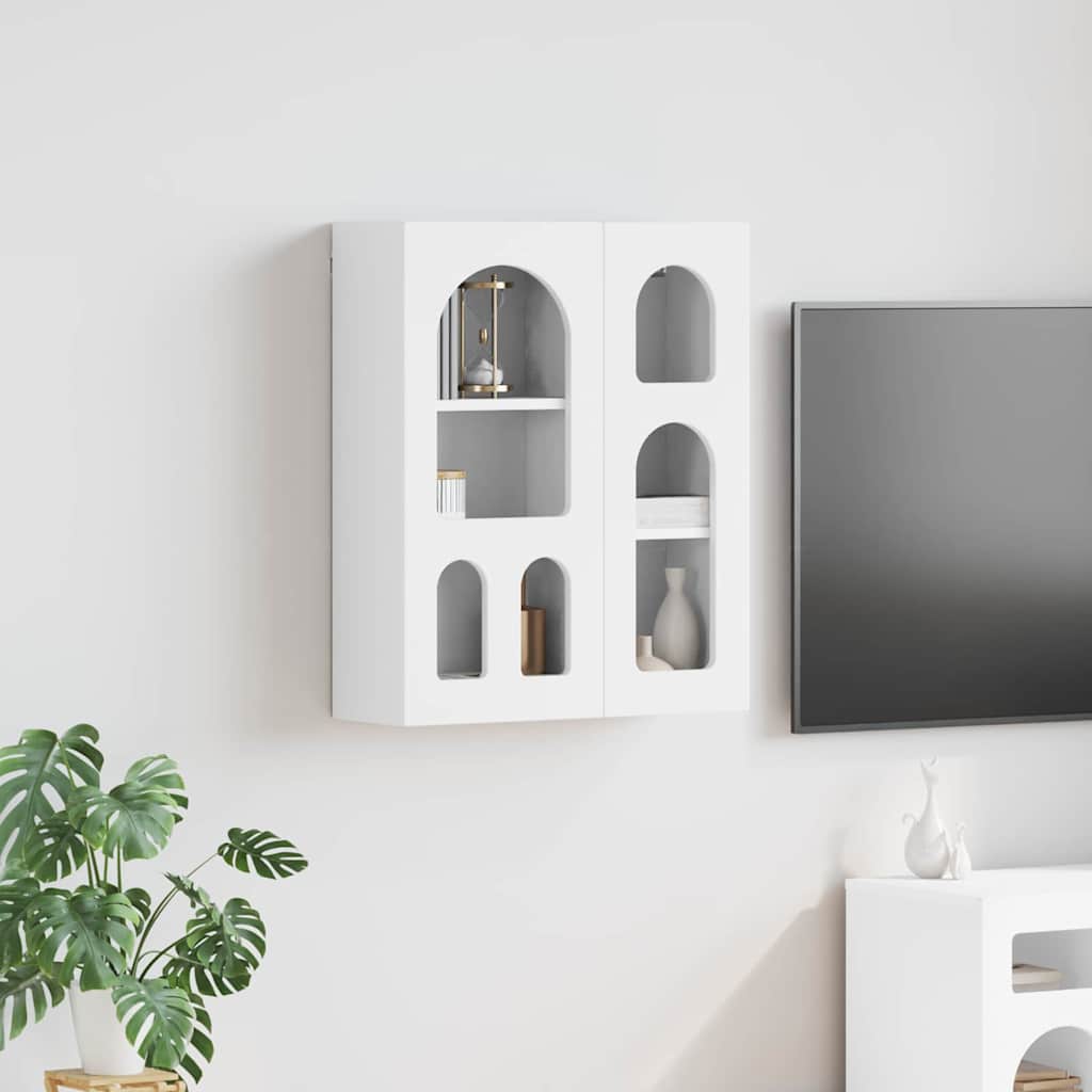 Hangkast met plank Wit 59 x 20 x 71.5 cm Bewerkt hout is nu te koop bij PeponiXL, paradijselijk wonen!