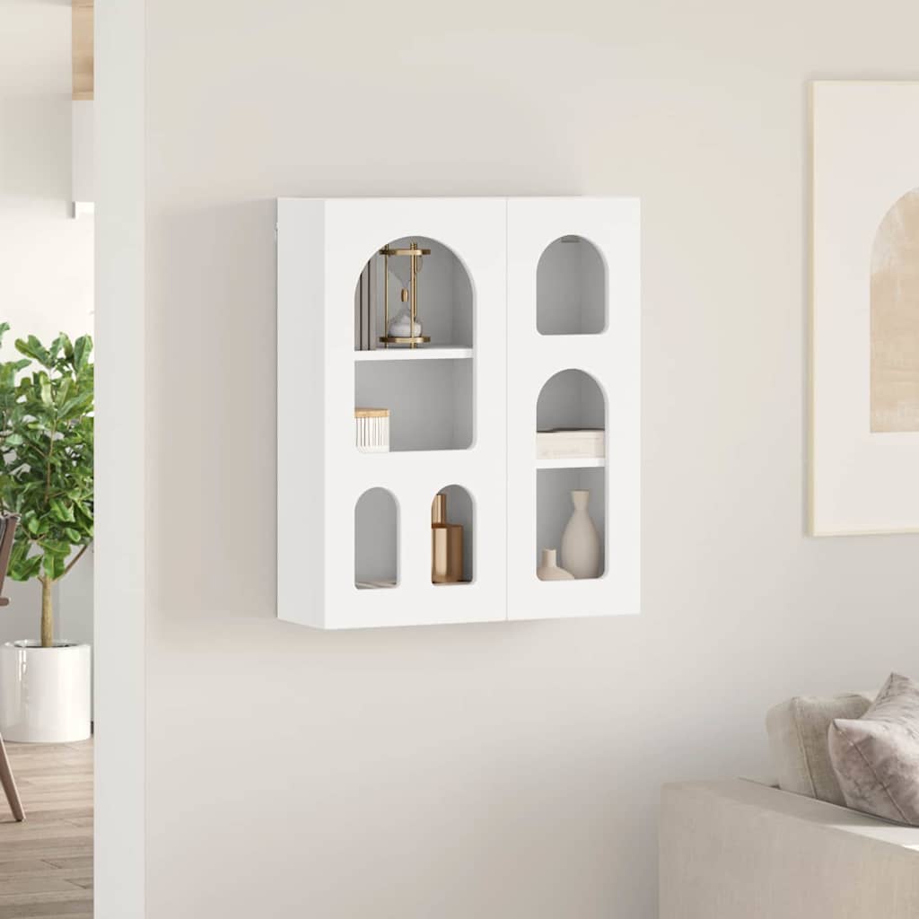 Hangkast met plank Wit 59 x 20 x 71.5 cm Bewerkt hout is nu te koop bij PeponiXL, paradijselijk wonen!