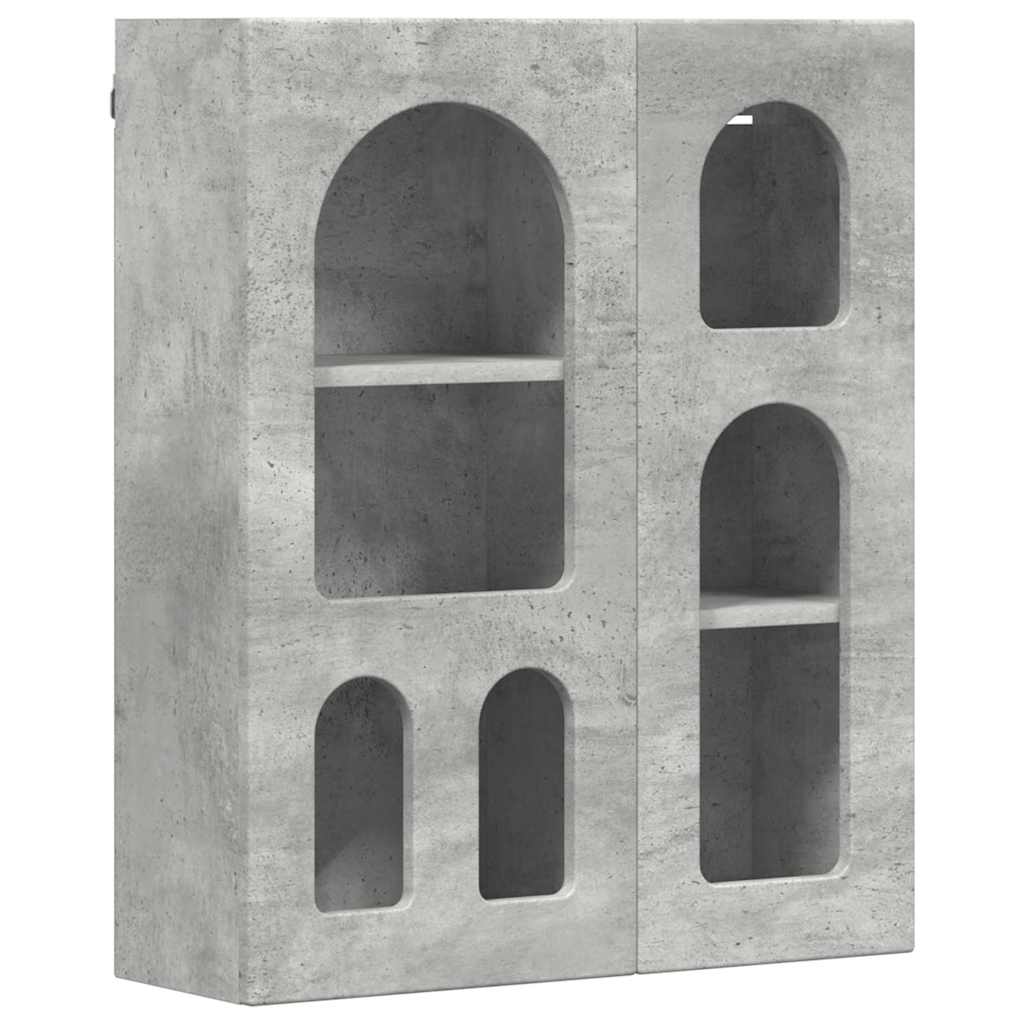 Hangkast met plank Beton Grijs 59 x 20 x 71.5 cm Bewerkt hout is nu te koop bij PeponiXL, paradijselijk wonen!