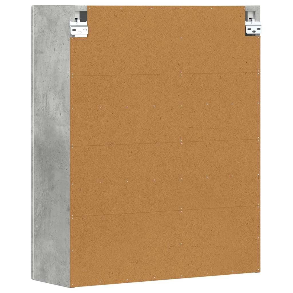Hangkast met plank Beton Grijs 59 x 20 x 71.5 cm Bewerkt hout is nu te koop bij PeponiXL, paradijselijk wonen!