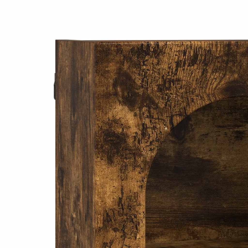 Hangkast met plank Gerookt eiken 59 x 20 x 71.5 cm Bewerkt hout is nu te koop bij PeponiXL, paradijselijk wonen!