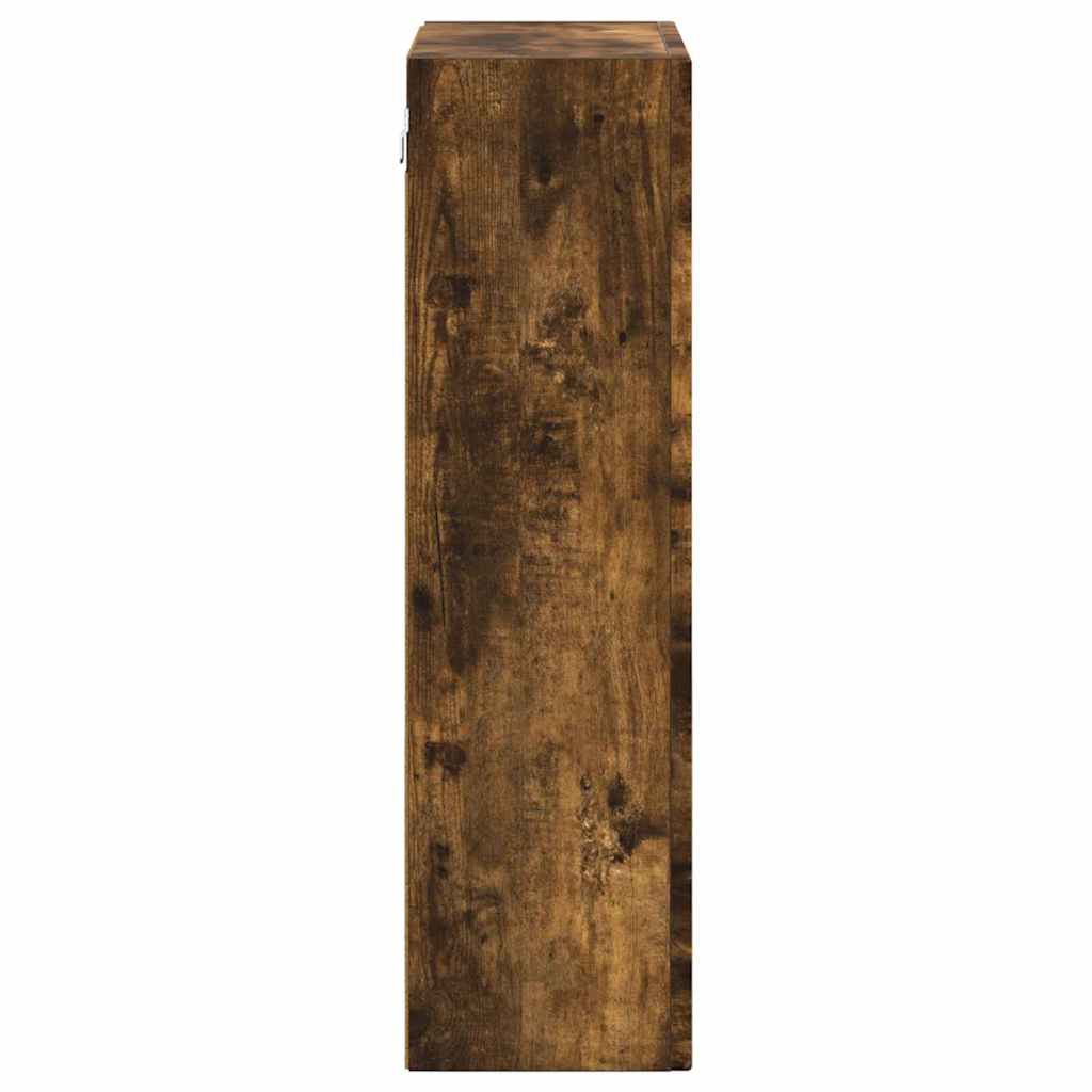 Hangkast met plank Gerookt eiken 59 x 20 x 71.5 cm Bewerkt hout is nu te koop bij PeponiXL, paradijselijk wonen!