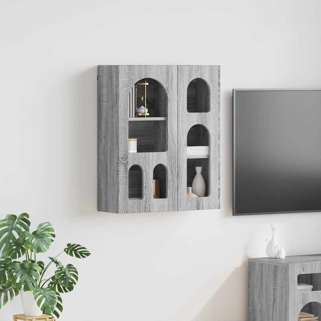 Hangkast met plank Grijs Sonoma 59 x 20 x 71.5 cm Bewerkt hout is nu te koop bij PeponiXL, paradijselijk wonen!