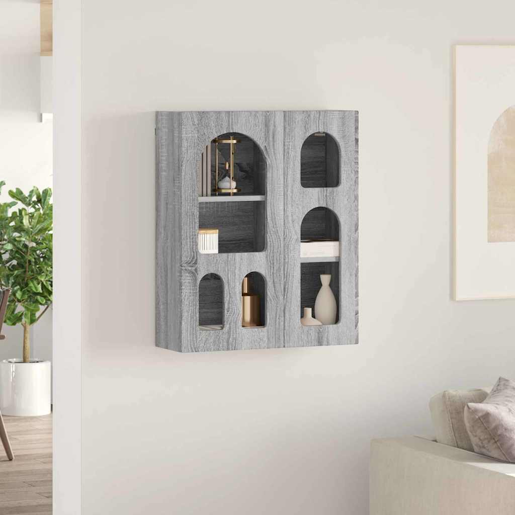 Hangkast met plank Grijs Sonoma 59 x 20 x 71.5 cm Bewerkt hout is nu te koop bij PeponiXL, paradijselijk wonen!