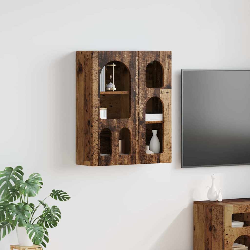 Hangkast met plank Oudhout 59 x 20 x 71.5 cm Bewerkt hout is nu te koop bij PeponiXL, paradijselijk wonen!