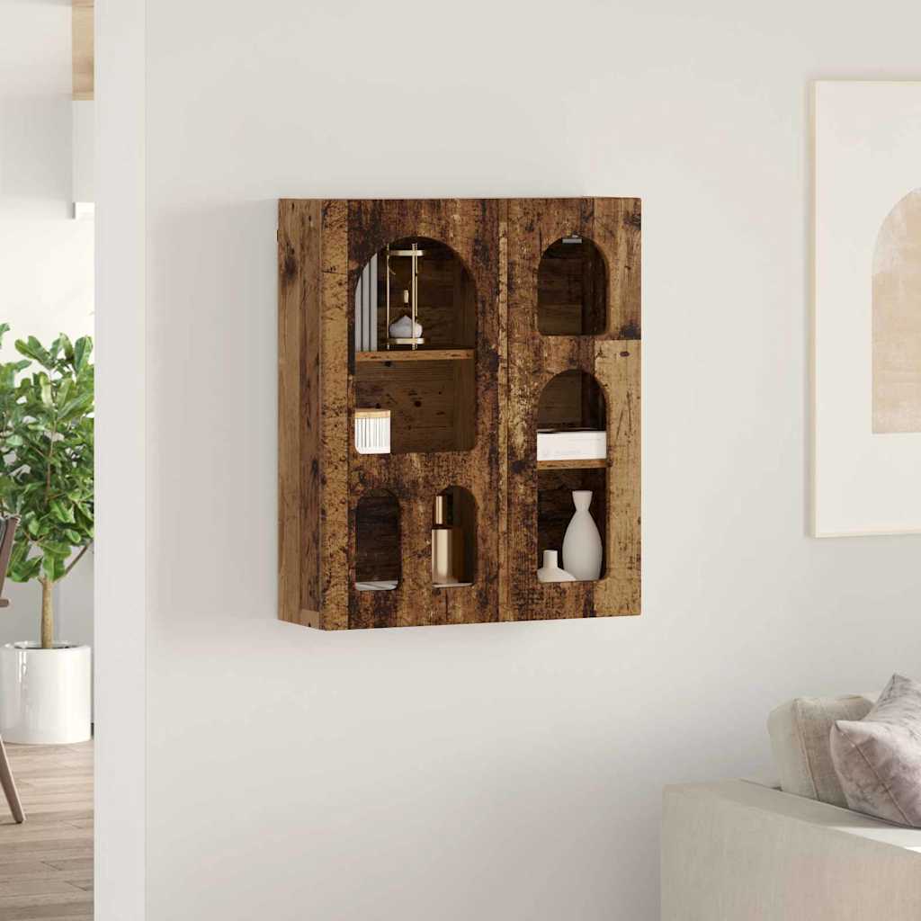 Hangkast met plank Oudhout 59 x 20 x 71.5 cm Bewerkt hout is nu te koop bij PeponiXL, paradijselijk wonen!