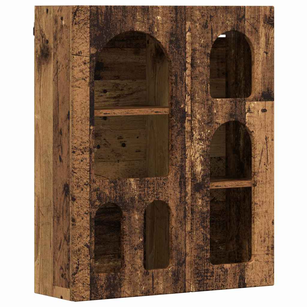 Hangkast met plank Oudhout 59 x 20 x 71.5 cm Bewerkt hout is nu te koop bij PeponiXL, paradijselijk wonen!