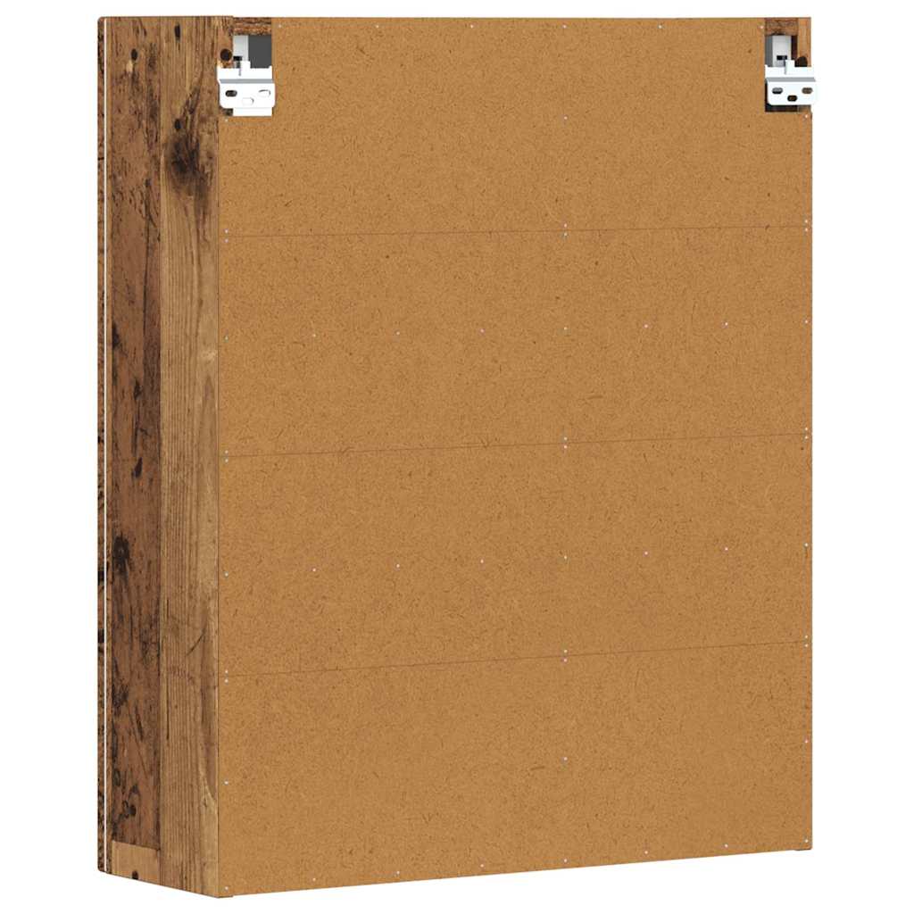 Hangkast met plank Oudhout 59 x 20 x 71.5 cm Bewerkt hout is nu te koop bij PeponiXL, paradijselijk wonen!