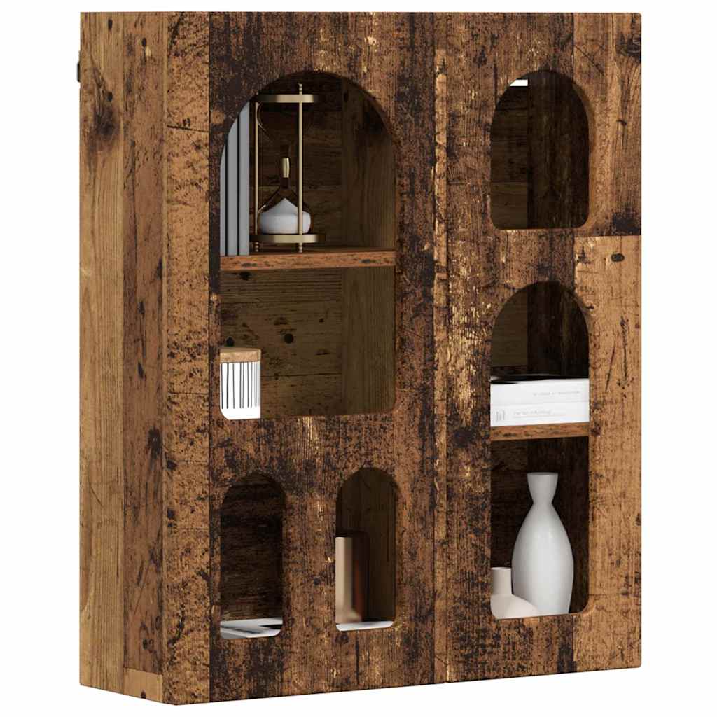 Hangkast met plank Oudhout 59 x 20 x 71.5 cm Bewerkt hout is nu te koop bij PeponiXL, paradijselijk wonen!