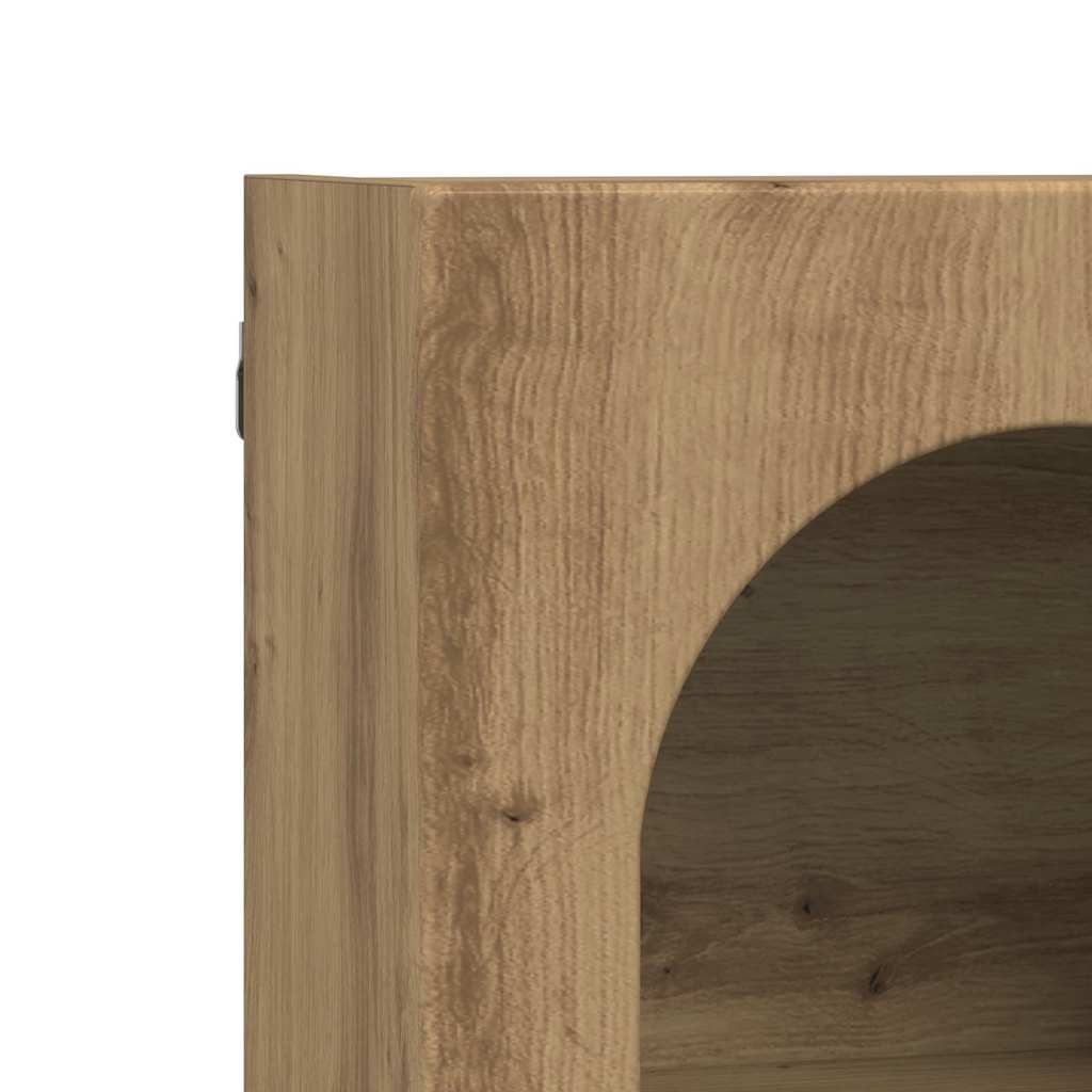 Hangkast met plank Artisan Eiken 59 x 20 x 71.5 cm Bewerkt hout is nu te koop bij PeponiXL, paradijselijk wonen!