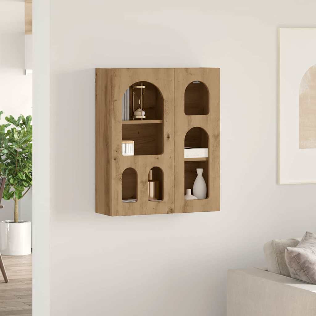 Hangkast met plank Artisan Eiken 59 x 20 x 71.5 cm Bewerkt hout is nu te koop bij PeponiXL, paradijselijk wonen!