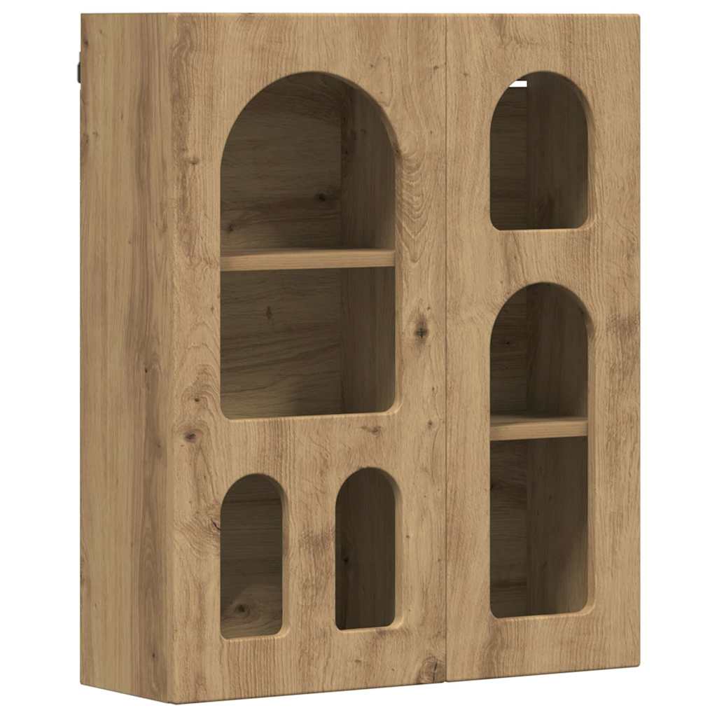 Hangkast met plank Artisan Eiken 59 x 20 x 71.5 cm Bewerkt hout is nu te koop bij PeponiXL, paradijselijk wonen!