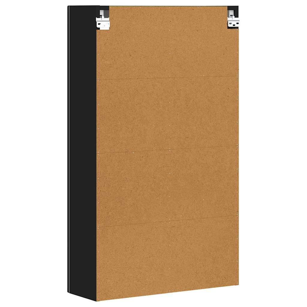 Hangkast met plank Zwart 59 x 20 x 100 cm Bewerkt hout is nu te koop bij PeponiXL, paradijselijk wonen!