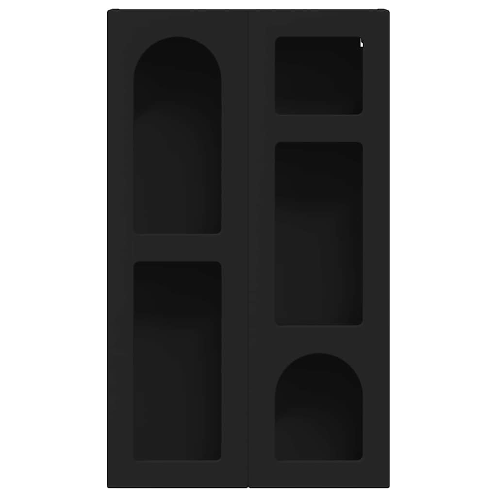 Hangkast met plank Zwart 59 x 20 x 100 cm Bewerkt hout is nu te koop bij PeponiXL, paradijselijk wonen!