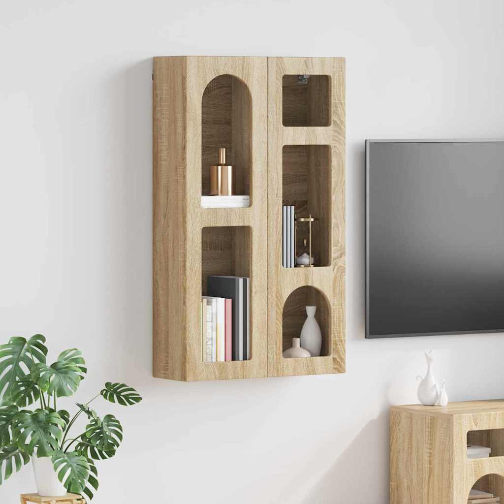 Hangkast met plank Sonoma Eiken 59 x 20 x 100 cm Bewerkt hout is nu te koop bij PeponiXL, paradijselijk wonen!