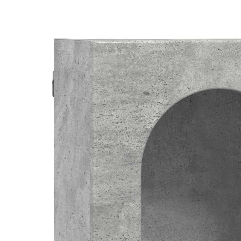 Hangkast met plank Beton Grijs 59 x 20 x 100 cm Bewerkt hout is nu te koop bij PeponiXL, paradijselijk wonen!