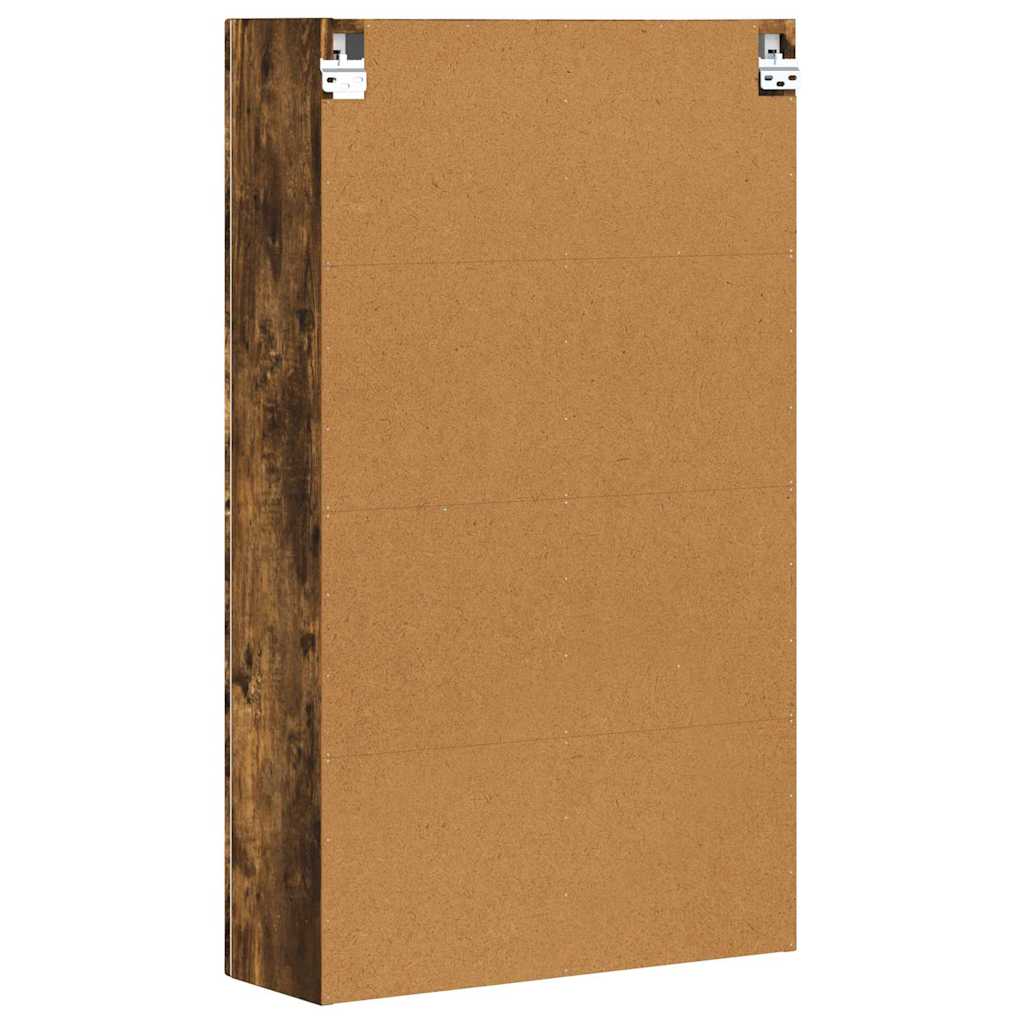 Hangkast met plank Gerookt eiken 59 x 20 x 100 cm Bewerkt hout is nu te koop bij PeponiXL, paradijselijk wonen!