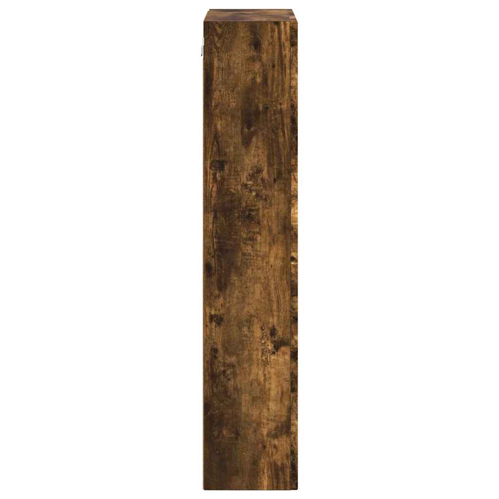 Hangkast met plank Gerookt eiken 59 x 20 x 100 cm Bewerkt hout is nu te koop bij PeponiXL, paradijselijk wonen!