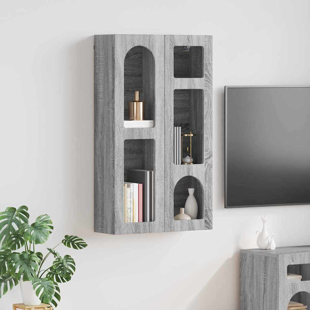 Hangkast met plank Grijs Sonoma 59 x 20 x 100 cm Bewerkt hout is nu te koop bij PeponiXL, paradijselijk wonen!