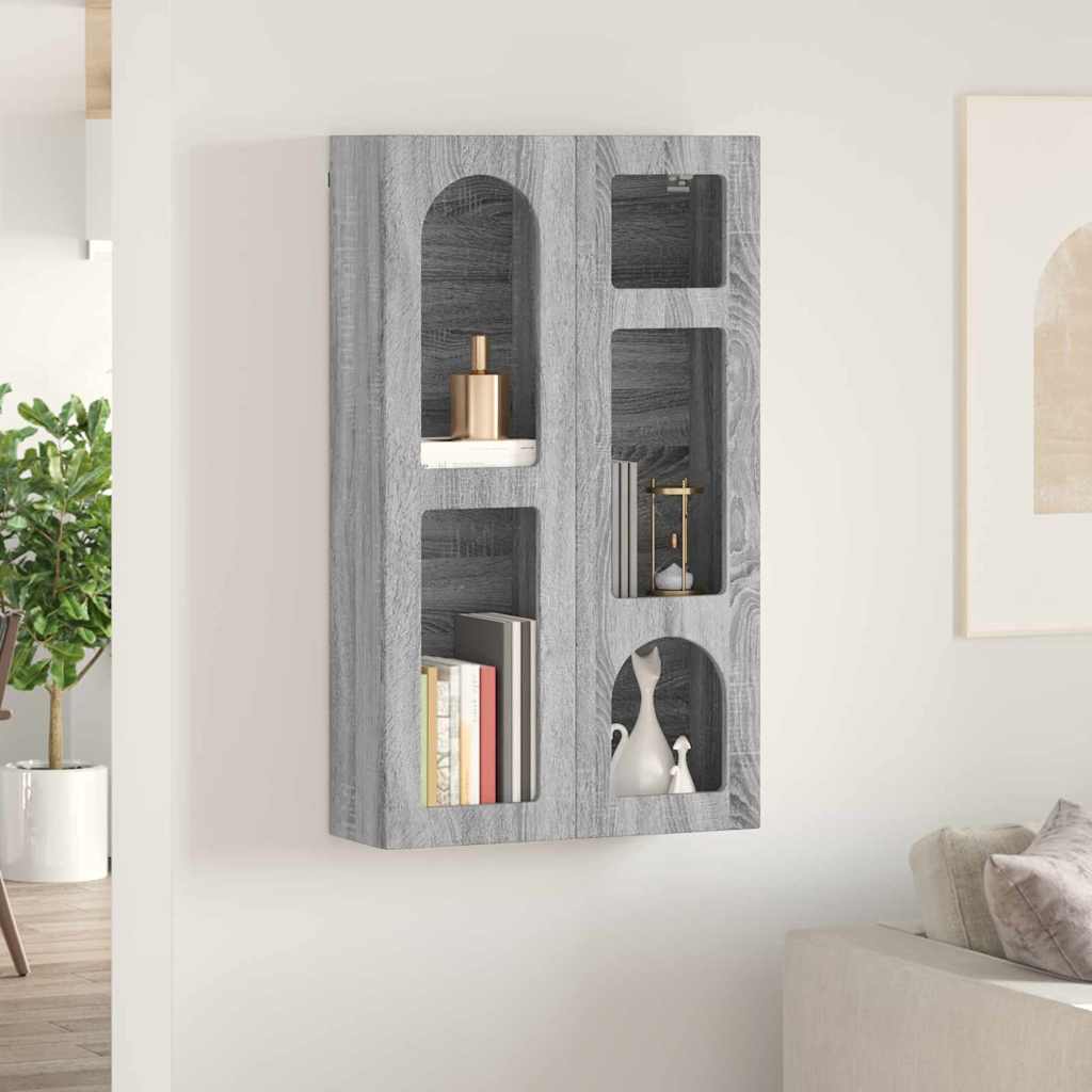 Hangkast met plank Grijs Sonoma 59 x 20 x 100 cm Bewerkt hout is nu te koop bij PeponiXL, paradijselijk wonen!
