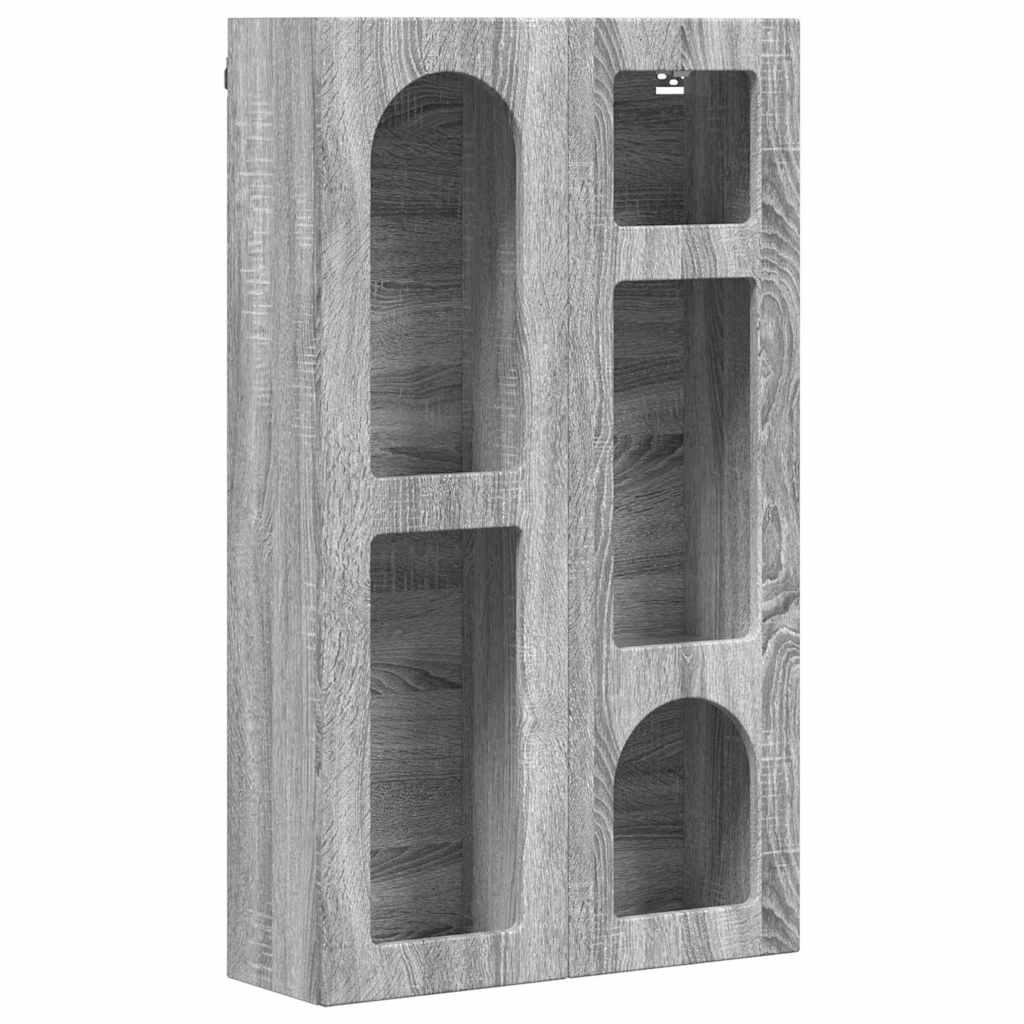 Hangkast met plank Grijs Sonoma 59 x 20 x 100 cm Bewerkt hout is nu te koop bij PeponiXL, paradijselijk wonen!