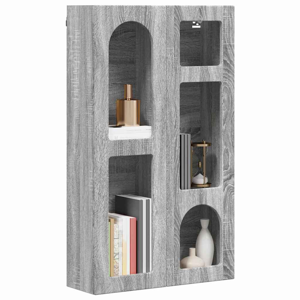 Hangkast met plank Grijs Sonoma 59 x 20 x 100 cm Bewerkt hout is nu te koop bij PeponiXL, paradijselijk wonen!